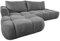 Ecksofa mit Schlaffunktion LUNA L-Form, Sofa Couch mit Bettkasten, 3-Sitzer Eckcouch, Schlafsofa für Wohnzimmer, Big Sofa Couch mit Schlaffunktion (Grau, Ottomane Links)