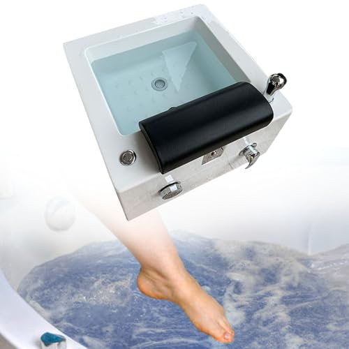 WEIMILOR Bañera de hidromasaje portátil para pedicura - Bañera Relajante para pies con sillón acrílico, Ducha y Masaje - Ideal para el hogar y el salón - Cuenco de pedicura con bañera