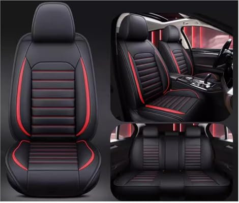 ZDHXZYQ Auto Sitzbezüge für Hyundai Tucson(NX4E) 2020-2024, Allwetter Wasserdichtes VerschleißFest Leder Auto Sitzschutz,5 Stück Autositzbezüge,C-Red