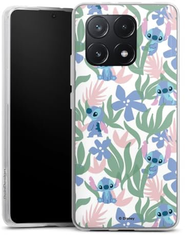 Custodia di silicone compatibile con Xiaomi Poco X6 Pro Custodia trasparente Cover per smartphone trasparente Lilo & Stitch Prodotto ufficiale su licenza Disney