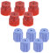 10pcs Ac Charging Port Caps, 13mm & 16mm AC Service Valve Cap Leak-Proof AC Line Caps for Car Air-Conditioning Replacement and Maintenance(5 Blue Low Side & 5 Red High Side)
