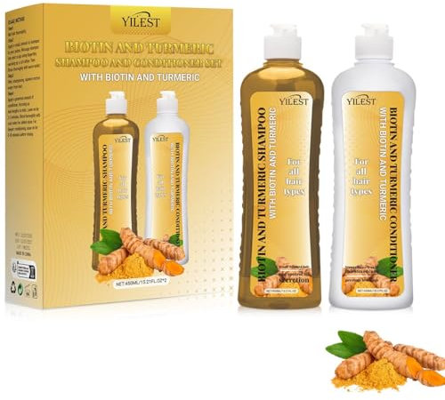 Ingwer-Shampoo, 450 ml, Haarverdichtungs-Shampoo und Conditioner-Set, Ingwer-Shampoo, Anti-Schuppen-Pflege, pflegt trocken, inklusive Ingweröl für Haarausfall und dünner werdendes Haar