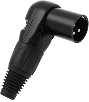 ECSiNG 1 Stück 3-poliger XLR-Lötbuchsenadapter 90 ° Winkel 5 Positionen Einstellbarer Audio-Lötanschluss für Lautsprecher Mikrofon Mixer Audio-Interface