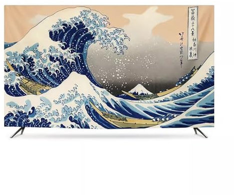 XMYAN Cubierta De TV, 32-86 Pulgadas Patrón De Pintura Cubierta De Televisión Arte De Tela Protector De Pantalla De TV A Prueba De Polvo Montado En La Pared, Dormit(Color:color3,Size:60in)