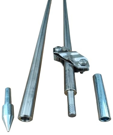 Tiefenerder Erder Erdung Staberder Ø16mm V4A Edelstahl SET 1,5m 3,0m 4,5m 6,0m Zusammensetzung (SET 4,5m Ø16 3x1500mm)
