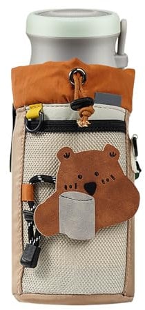 Porte-Bidon Vélo | Pochette Gourde Randonnée,Pochette Isolée Étanche pour Guidon de Vélo de Route/VTT/Randonnée avec Montage