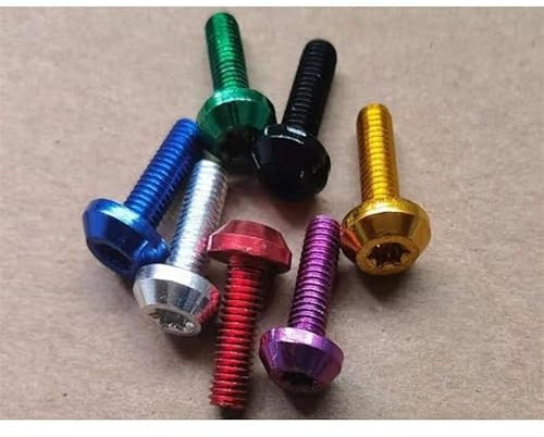 Danveey Zixinz-Viti a brugola Viti a brugola con Testa Tonda Torx Colorate in Alluminio M5 M6*16/20/25, 10 Pezzi Resistenza alla corrosione(M6x20,Purple)