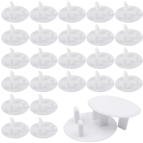50 Pcs Plug Socket Covers UK, Plug Covers for Sockets UK | Baby Proofing Plug Covers For Sockets UK, Safety Plugs for Sockets UK, Safety Socket Cover Guards Caps for Home and Office