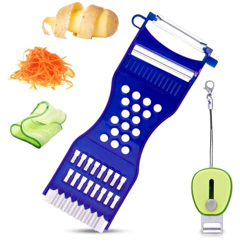 Zanyblox 6-in-1 Multifunctional Peeler, Vegetable Cutter, Vegetable Slicer, Potato Peeler, Fruit Slicer and Shredder, Lightweight and Convenient Kitchen Tool for Effortless Peeling and Slicing (1)