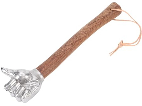 YUEHISY Edelstahl Hand Hammer, Faust Form Kopf Massivholz Griff, Multifunktion Werkzeug für Gartenarbeit Haushalt Auto Outdoor (Daumenkopf)