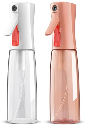 Bepkac Continuous Spray Bottle for Hair – Fine Mist Water Mister, Empty Spray Bottles – Recycled Hair Misting Sprayer for Styling, Cleaning, Plants, Barbers, Salons & More – 2pk 6.1 OZ