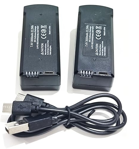 drone parts For 7.4V 3000mAh Battery With 2in1 Charging Line for V168 Obstacle Avoidance Folding RC Drone