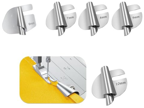 Ceeyoll Nähzubehör Nähfuß Rollsaumfuss Für Nähmaschine,Universal Nähmaschne Rollsaumfuß Set,Nähfuß für Rollsäumer,6/7/8/9/10 mm Zubehör Rolled Saum Nähfuß,für Nähmachine Säumen Nähzubehör.
