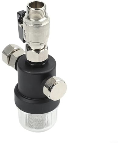 Filtro per caldaia separatore di fanghi per sistema di riscaldamento, filtro magnetico per riscaldamento a pavimento per rimozione di ruggine e incrostazioni, per filtro dell'acqua HVAC con valvola di