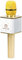 MusicMan 4685 karaoké microphone BT eb-x31 (Bluetooth, compatible avec smartphone/Apple iPhone Doré/blanc
