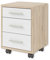 OFFICE LINE Rollcontainer Schreibtisch in Eiche Sonoma Optik, Weiß - Mobiler Büroschrank mit Schubladen - Modernes Büromöbel Komplettset - 40 x 56 x 40 cm (B/H/T)