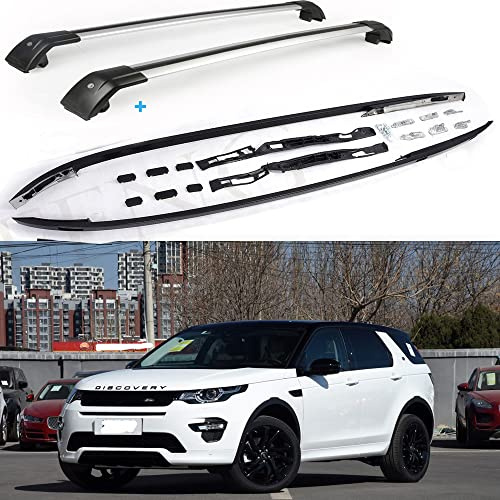 Dachträger-Set passend für Land Rover Discovery Sport 2015–2024, 4-teiliges Gepäckträger- und Querstangen-Set