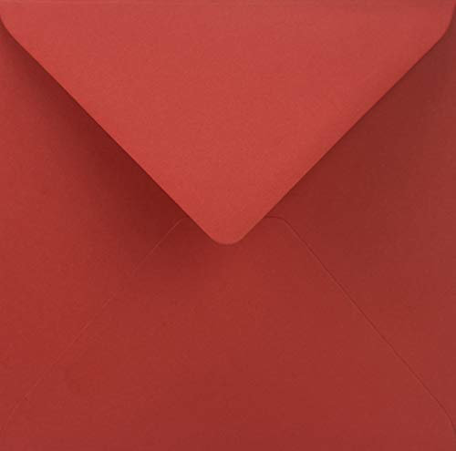 Netuno 25 Umschläge quadratisch Rot 153 x 153 mm 115g Sirio Color Lampone rote Briefumschläge hochwertig schöne Briefhüllen Einladungsumschläge edel Papierbriefumschläge Rot elegant red envelope