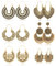 Finrezio 6 Paare Vintage böhmische Tropfen baumeln Ohrringe Boho National Style Hohles Blütenblatt in Herzform Perlen Statement Ohrringe für Frauen Mädchen Hypoallergener Goldschmuck