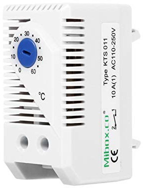 0-60 ℃ Interruptor de Controlador de Temperatura de Termostato Mecánico Eléctrico Compacto Ajustable Regulador de Temperatura Interruptor de Termostato(KTS011)