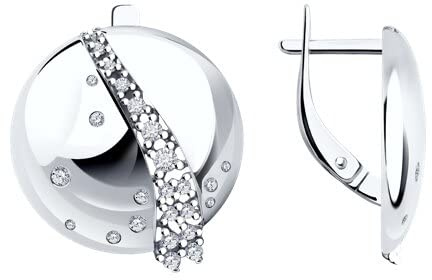 Marken Ohrringe Creolen Sterling Silber mit Zirkonia Steinen Ohrschmuck Echtschmuck bei Secretforyou