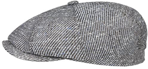 Stetson Hatteras Flatcap Brown-Blue Mehrfarbige Mütze 100% Baumwolle Handmade in Germany Herren Frühjahr Sommer braun-blau 56 cm