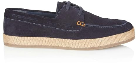 Silver Street London Men's Northolt Suede Leather Lace up Boat Shoe Casual Summer Shoe