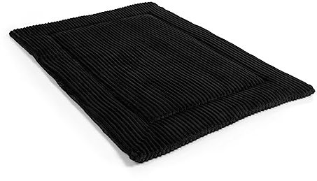 Wallace & Jones | Hundekissen große Hunde waschbar, ca. 130 x 90cm, Hunde Liegematte Cardi, Liegedecke XXL, Hundematte samtartiges Breitcordstoff, Farbe schwarz