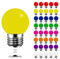 MAYCOLOR Farbige LED Birnen E27 3W Ersetzt 30W, 240 lumen, Plastik, Bunte Glühbirnen E27, LED Lichterkette Außen Ideal für Hochzeit, Gärten, Party, Bar, Wohnkultur, 40er Pack