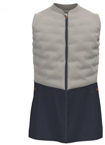 Odlo Herren Zeroweight Insulator Laufbekleidung Laufweste Hellgrau - Dunkelgrau XL