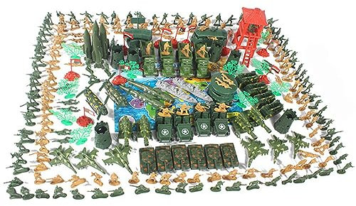 URFEDA 268 Stück Armee Actionfiguren Set, Mini Soldaten Figuren Spielzeug Set Militär Modell Spielesets Armee Soldaten Militärsoldat Spielzeug Figuren Militär Toy Soldier Spielset für Kinder 3+