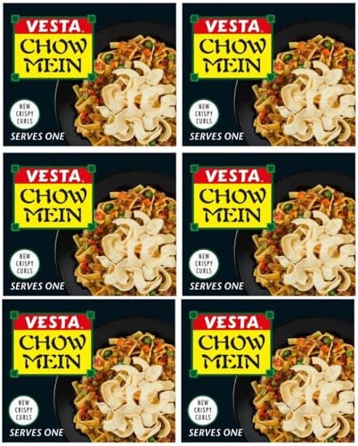 Vesta Chow Mein Noodles with Crispy Curls 152g + FabFinds Mug