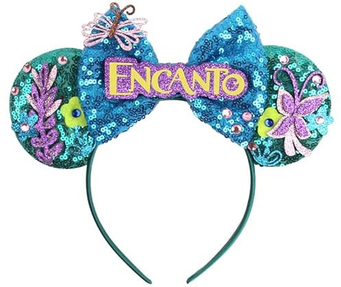 AQOKKA Mouse Ears Headbands with Bow Minnie Ears Cosplay Costume Hair Accessories for Women Birthday Party Decoration