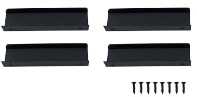 MEETOOT 4 tiradores invisibles para cajones, tiradores de puerta de gabinete, accesorios de gabinete de cocina, tiradores negros invisibles sin perforaciones para armarios, cajones, muebles y otros
