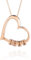 MYCLUSIV® Herzkette mit gravierten Perlen – Personalisierte Namenskette als Geschenk für Frauen & Mama – Damen Halskette aus Edelstahl mit Gravur (Roségold)