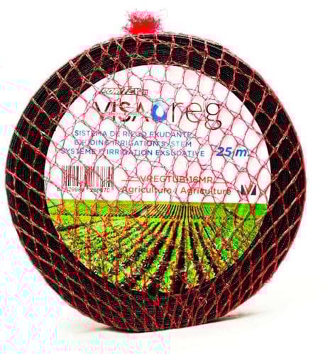 RIEGOPRO Cinta Textil EXUDANTE PORITEX para Riego por Goteo 16mm. Riega por poros de su Pared. Especial para Agricultura (25 Metros)