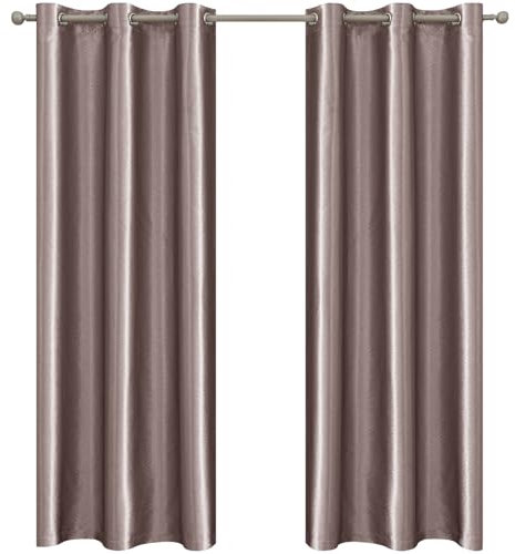 Ystyle Rideaux Intérieurs Lot De 2, Rideau Thermique Isolant Anti Froid Et Chaleur, Rideaux Occultants, Rideau Occultant Thermiques, Rideau Salon, Rideau Phonique, 117x137 cm, Rose