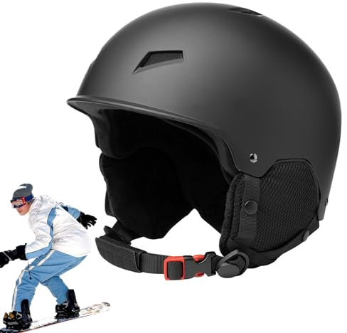 Maciun Snowboard Set skihelm skihelm Damen Sicheres & Robustes Set aus Skibrille & Skihelm Snowboard-Schutzhelm | Verstellbarer Gehörschutz, stoßdämpfender Schutzhelm - Mehrzweck-Sicherheitshut