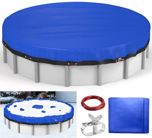 Evoio Housses de piscine hors sol pour piscines rondes hors sol de 1,5, 2,4, 3,5, 4,5, 7,6 m de diamètre, pour piscines gonflables, imperméables et résistantes à la poussière (3 m)