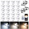 20er WIFI Smart Dimmbar 1W Warmweiß Kaltes Weiß, Weiß 3 in 1 LED Bodeneinbauleuchten 3000k-6000k Einbaustrahler, mit Alexa, Google Home Ø45mm IP67 Wasserdicht LED Einbaustrahler Außen, timing function