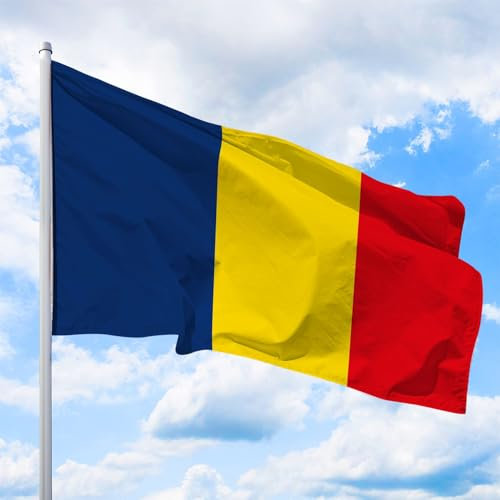 Rumänien Flagge 150 x 100 cm - für Fahnenmast, Rumänienfahne aus reißfestem Fahnen-Polyester-Stoff, Hissfahne Quer wetterfest und UV-beständig