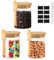 CIMOYBAI 3 Stück Glasbehälter Mit Deckel Und Löffel, 650ml Vorratsdosen Mit Etiketten Und Kugelschreiber, Overnight Oats Gläser, Vorratsdosen Glas Für Müsli Zucker Nudeln Mehl Kaffeebohnen