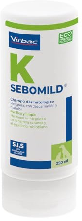 Sebomild Shampoo für Hunde und Katzen mit Schuppenbildung, fettiger Haut oder schlechtem Geruch
