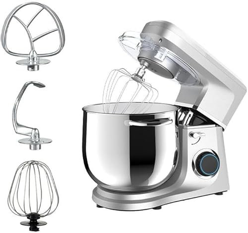 Stand Mixer, 11L Food Mixer with Agitator, Dough Hook, Egg Beater, 1700W Tilt Head Dough Blender, 6-Speed Adjustable Multi-Function Cook Machine, Household Desktop Egg Beater, For Baking