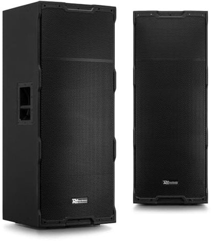 Power Dynamics 2x PDY2215A Dual 15-Inch 1600W Active PA Speakers | Bi-Amplified DJ Speaker Set with DSP, XLR/RCA Inputs & Mic Control | Ideal for DJs, Bands & Events, DJ PA Speaker