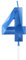 Königsblaue Kerzen zum 4th Geburtstag, 3D blaue Zahl 4 Kerze für Kuchen, Junge Mädchen 4th Geburtstag Dekorationen, blaue Kuchendekoratione, blaue Kerze Kuchen Topper für Geburtstagsfeier Hochzeitstag