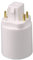SouiWuzi Gx24Q-E26 Short Four-Pin Conversion Lamp Holder Led Light Bulb Adapter 4 Pin Screw-Based Gx24Q Light Bulb Converter Socket Heat-Resistant Light Bulb Plug Adapter