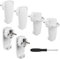6 Stück Schutzkontakt Winkelstecker 250V 16A Schuko Flachstecker Eurostecker mit Klappgriff, Schukostecker Abgewinkelt, Schutzkontakt Stecker IP20 für Kabel bis 3x1.5 mm², Weiß
