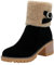 WKAYsIV Stivaletto Nero Donna Tacco Basso Stivali Corti da Donna in Tinta Unita Stile Britannico con Zip Laterale a Punta con Tacco e alla Offerta Scarpe Stivali Pioggia Donna 37 40.99