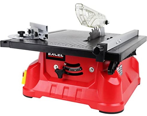 Heavy Duty Portable Compact 210mm Table Saw 240V/900W ~ 50Hz - No Load Speed 4800/min - Circular Saw Functions - Bench Saw - Parallel Fence - Rip Fence and mitre Guide - UK Plug